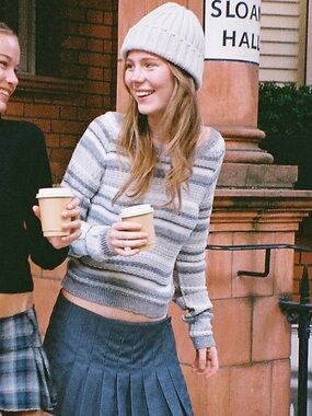 Brandy melville striped off shoulder sweater
